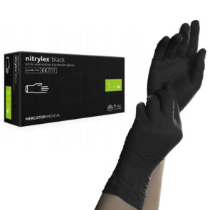 Nitrylex Black mănuși din cauciuc nitrilic negru S