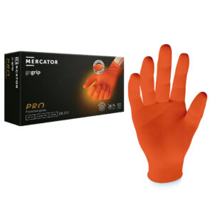 Mercator gogrip mănuși din cauciuc nitrilic EXTRA groase Orange L