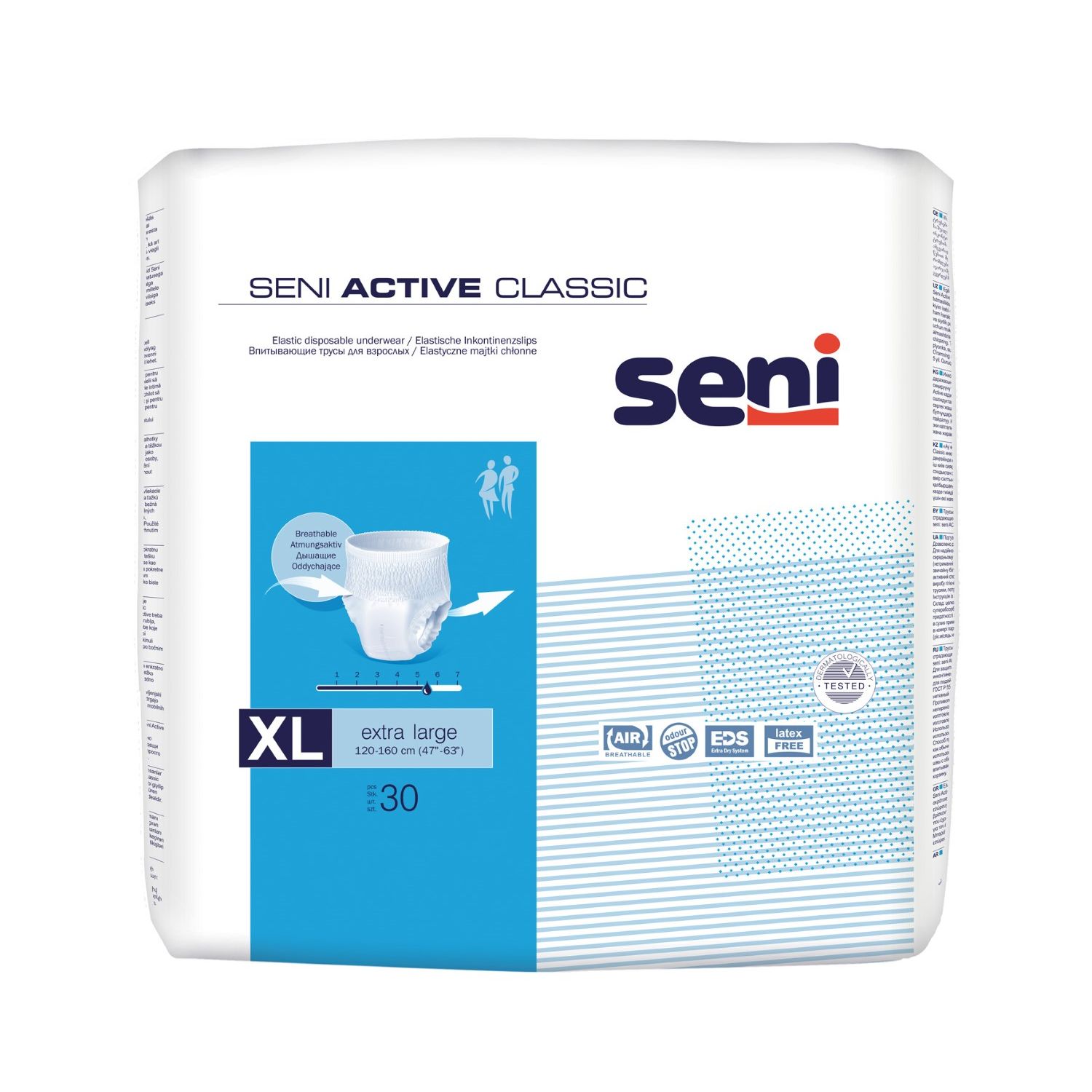SENI Active Classic Extra Large scutece tip chilot, 30 bucăți