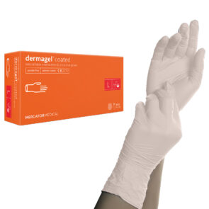 Dermagel latex mănuși de cauciuc fără pudră L