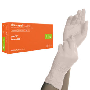 Dermagel latex mănuși de cauciuc fără pudră S