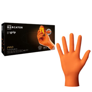 MERCATOR gogrip mănuși din cauciuc nitrilic EXTRA groase portocaliu XXL