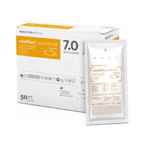Mercator comfort mănuși sterile din latex cu pudră 7.0
