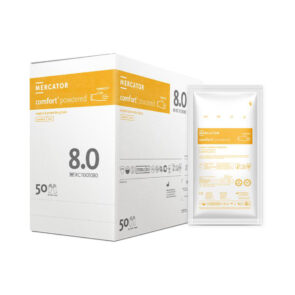 Mercator comfort mănuși sterile din latex cu pudră 8.0